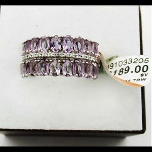 Stunning Amethyst and Diamond Ring